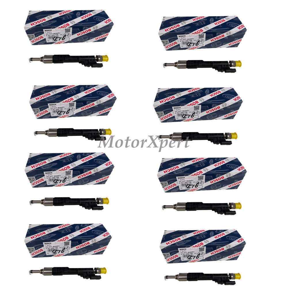 OEM Bosch 8 pcs 13-64-7-599-876 Fuel Injector for BMW 550i 650i 750i M5 M6 4.4L