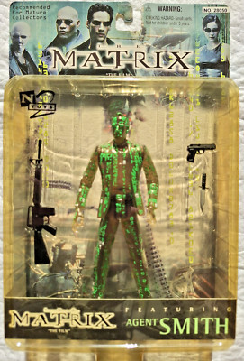 Agent Smith (with Matrix Code), Matrix Exclusive Figur, N2 Toys 2000, Neu OVP