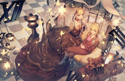 Anime umineko no naku koro ni beatrice ushiromiya Playmat Gaming Mat Desk 3682