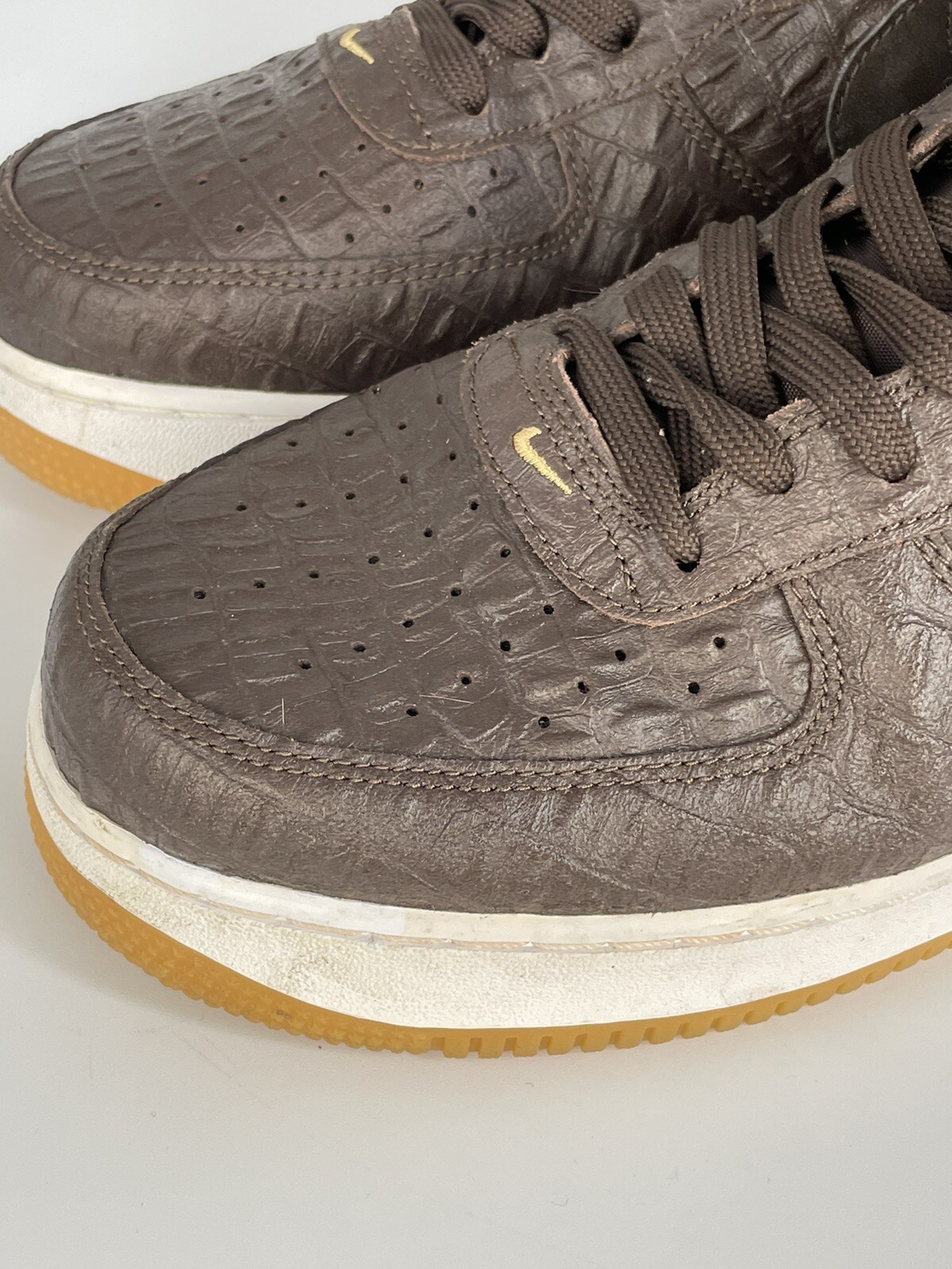 Nike Air Force 1 Flyknit 2.0 42 Size+12+-+Nike+Air+Force+1+Low+%2707+LV8+Brown+Croc+2015 for sale