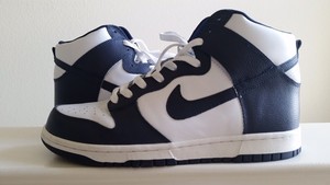2004 Nike Dunk High White/Midnight Navy 309432-141 8.5 | eBay