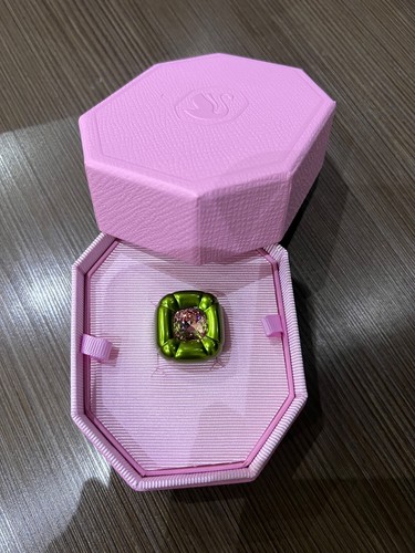 Swarovski Dulcis Cushion Cut green Cocktail Ring 5609722 Size 60 New 💕 - Picture 1 of 8