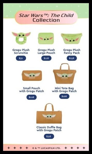 NWT Stoney Clover Lane Star Wars Grogu Baby Yoda Classic Duffle + Plush Large - Picture 5 of 5