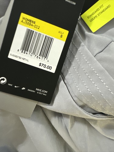 $70 NIKE GOLF 6" PLISADO UPF 40+ Pantalones Cortos Mujer Gris AJ5684 012 (Pequeño) - Imagen 2 de 6