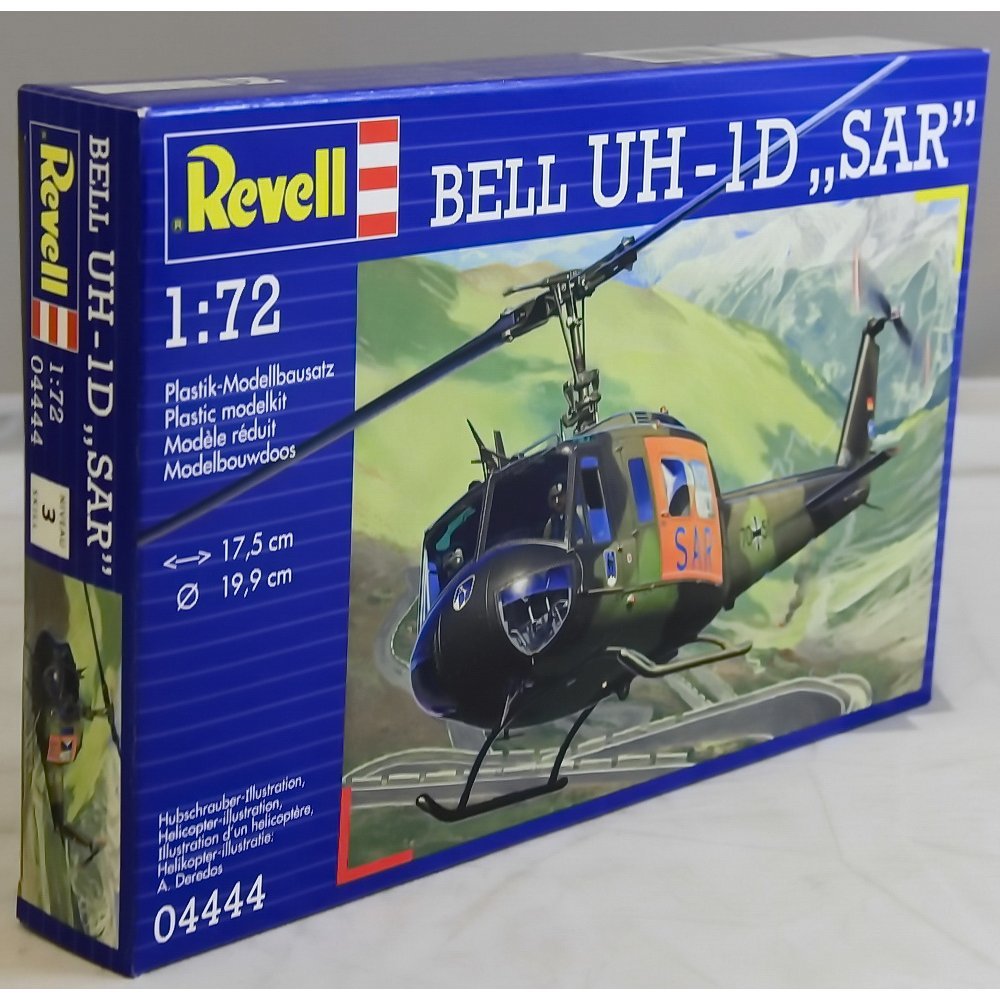 REVELL 1:144 KIT BELL UH-1D SAR LUNGHEZZA 17,5 CM APRTURA ALARE 19,9  ART 04444