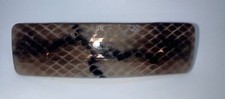 Vintage Acrylic Snake Skin Design Hair Barrette Made In France Cirsco