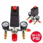 90-120PSI Air Compressor Pressure Switch Control Valve Manifold Regulator Gauges