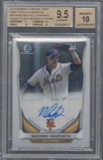 MICHAEL CONFORTO 2014 BOWMAN CHROME DRAFT PICKS 1ST ON CARD AUTO BGS 9.5 w 10 AU