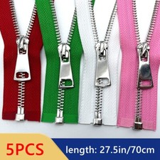 5X 5 #70cm Anello Metallo Cerniera per Cucito Fornire Cappotto Scarpe Borsa Fai