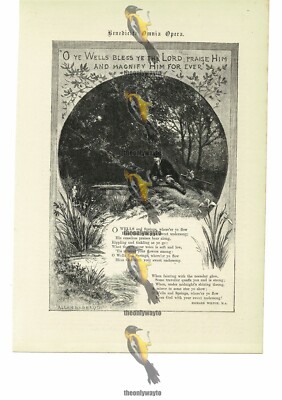 Wells Bless The Lord, Illustrierte Lyrik, R Wilton, Buchillustration, 1885