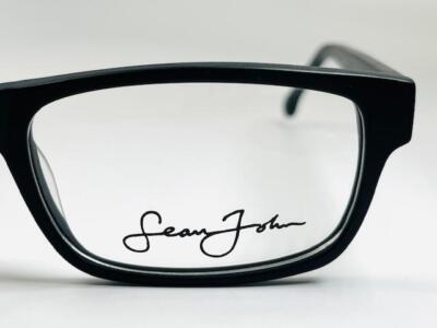 New SEAN JOHN SJ 2062 001 Matte Black Eyeglasses 57/16/150 