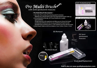 Eyelash Glam EG Semi-Permanent Mascara Kit - For Eyelash Extensions