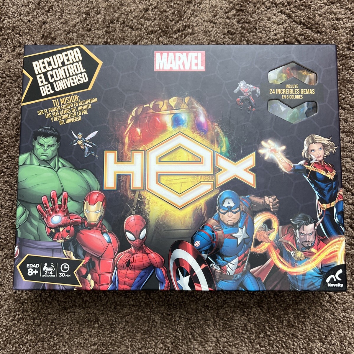 NWT Marvel Hex Board Game Spanish Version from Novelty Corp | eBay