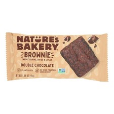 Natures Bakery Bar Double Chocolate Brownie 1.59 Oz Pack of 24 