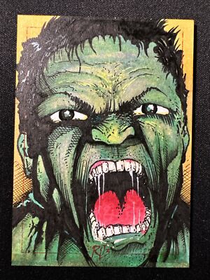 Incredible Hulk Sketch Trading Card Original Art Richard Jones lll RLJ3 1/1