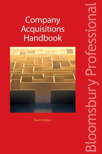 Company Acquisitions Handbook (Law Handbook) 10th Ed - PBK - VGC