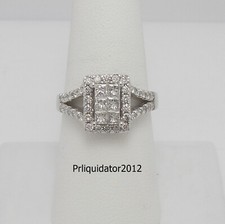 1CT Natural Diamond Anniversary Engagement Wedding Bridal Ring 14K White Gold