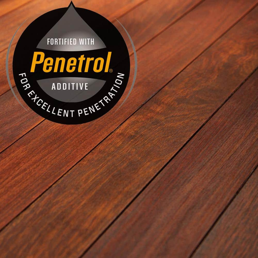 Deck Stain 1 Gal. Wood Finish Acrylic/Oil Based Exterior Redwood UV Waterproof
