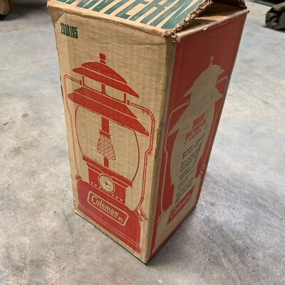 #ad 200A Coleman Lantern late 1960s Box Some Wear Red ELY Minnesota $38.00
