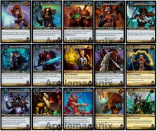 WoW TCG Icecrown 15 Unc Foil Hero Card Full Set World of Warcraft ScourgeWar NEW