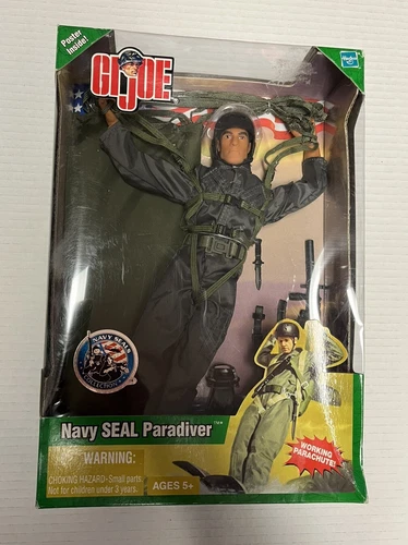 Hasbro G.I. Joe Doll-Navy Seal Hispanic Paradiver  New In Box!