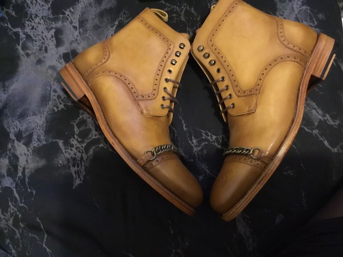 Taft Black Leather Men\'s Boots with Gold Chain Accent TAFT Launches  main image 3