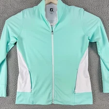 FootJoy Jacket Womens Medium Blue White TempoSeries Golf Business Casual Outdoor
