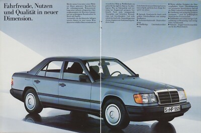 Mercedes-Benz E-Klasse (W124) - Reklame Werbeanzeige Original-Werbung 1985 (1)