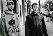 Sleaford mods autographs signed 20x30 cm picture b/w