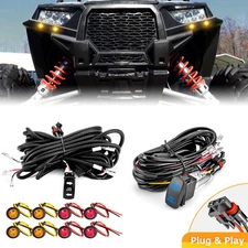 WEISEN Turn Signal Wiring Kit+LED Spot Light Wire For Polaris RZR XP 1000 24-25