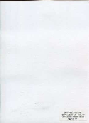 Buffy TVS Staffel 5 ''''Protectors Of The Key'''' ungeschnittenes Mini-Presseblatt Ltd/500