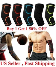 1 Elbow Brace Compression Support Sleeve Arthritis Tendonitis Reduce Joint Pain