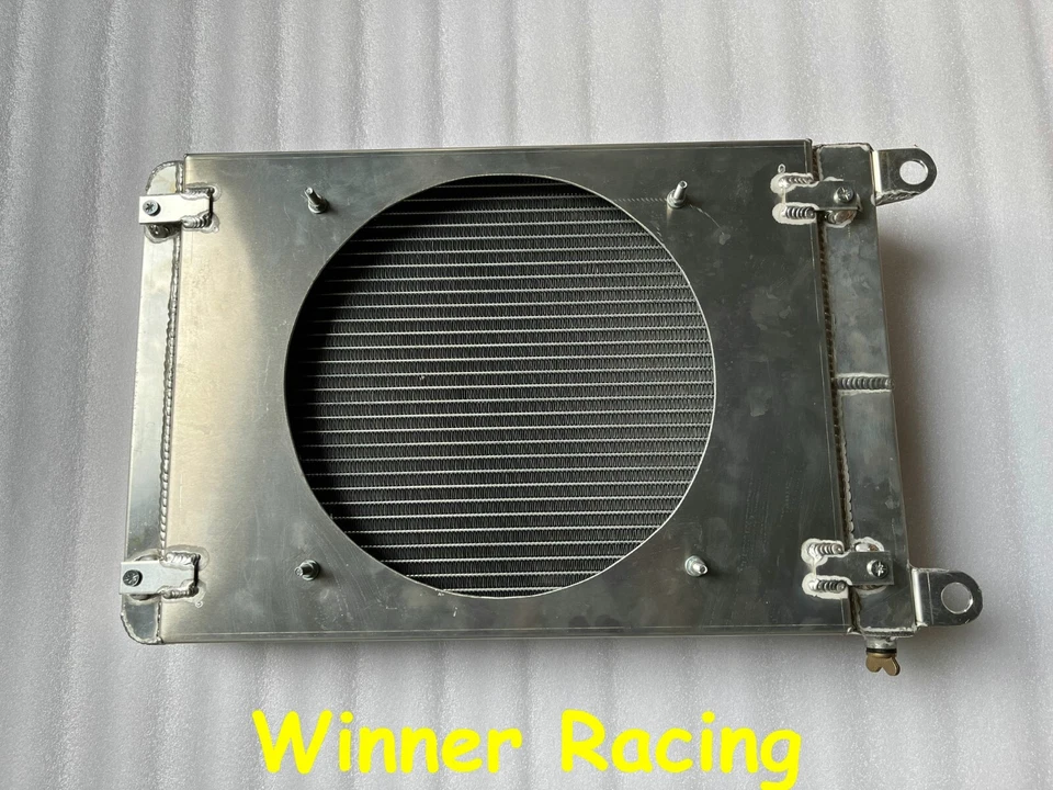 Radiador de aluminio + cubierta + ventilador para Lamborghini LM002 1986-1993 lado derecho Foto 4 de 4