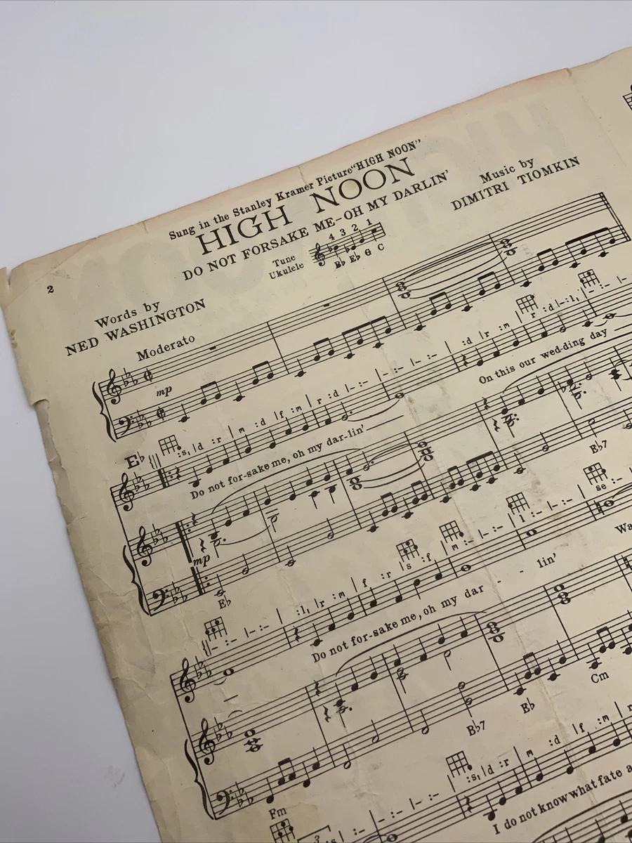 Do Not Forsake Me Oh My Darling High Noon Song Flash Sales