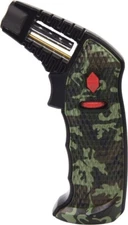 Big Side Torch Table Jet Lighter Butane Butane Refillable w/ Gift Box Green Camo