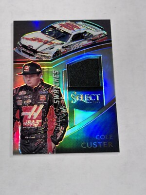 Cole Custer RACE USED UNIFORM PANINI SELECT HAAS #00 FORD NASCAR signed card