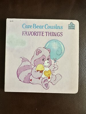 Vintage Care Bear Cousins Favorite Things Board Book 1986