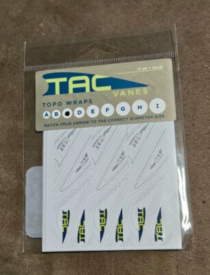 13 pack NEW TAC Vanes Topo Wraps 4.675'' size C fits .204'' / .234'' ID Shaft WHITE