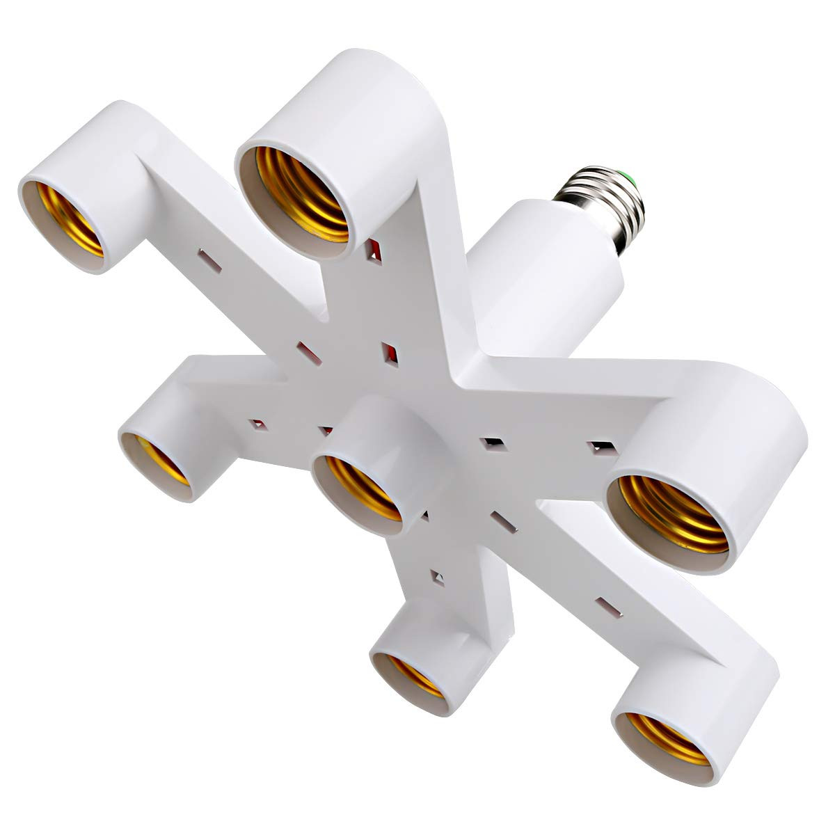 7 Light Socket Splitter,Multi Light Bulb Adapter, Fireproof 