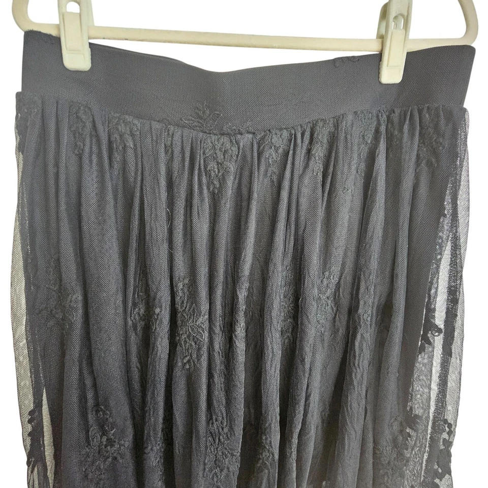 Falda tórrida falda de encaje para mujer 0X falda negra hasta la rodilla falda forrada Foto 2 de 4