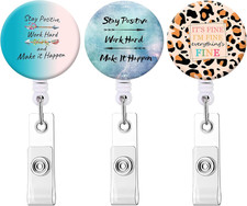 Badge Reel Retractable Nurse Badge Holder Cute Name Decorative Badge Reels with
