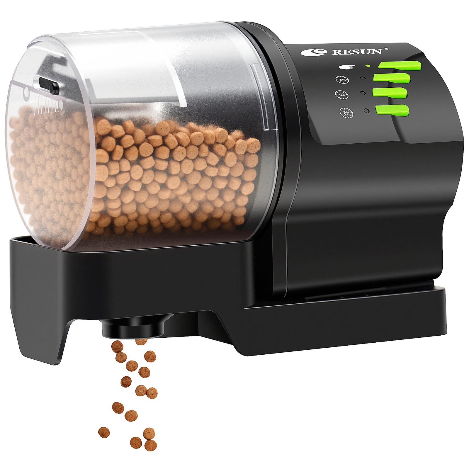 Ycozy Automatic Fish Feeder for Aquarium Auto Food Dispenser with Timer Black