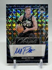 2024-25 Panini Mosaic Micah Potter Genesis Prizm Autograph SP Jazz