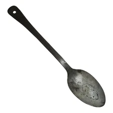 Antique 19th Century Primitive 15" Metal Kitchen Serving Spoon