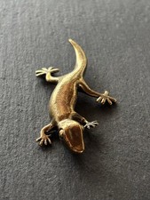 Gecko Figur aus Messing | Reptil | Deko Figur | Eidechse | Tierfigur Metall