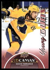 2021-22 Upper Deck UD Canvas YG David Farrance Rookie Nashville Predators #C98
