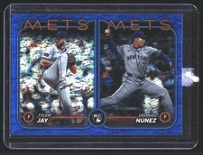 Dedniel Nunez / Tyler Jay 2024 Topps Update Blue Holofoil Rookie RC Mets #/999