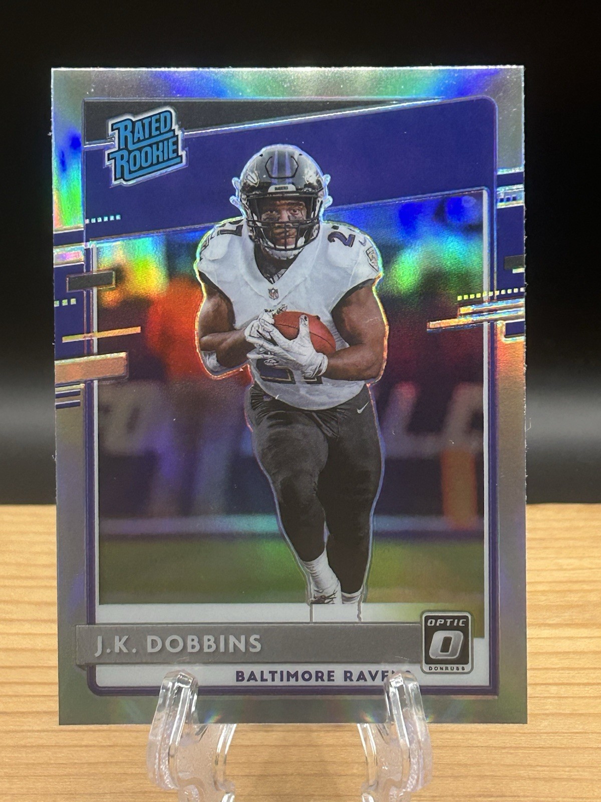 2020 Donruss Optic Rated Rookie J.K. Dobbins RC Silver Holo Prizm Baltimore