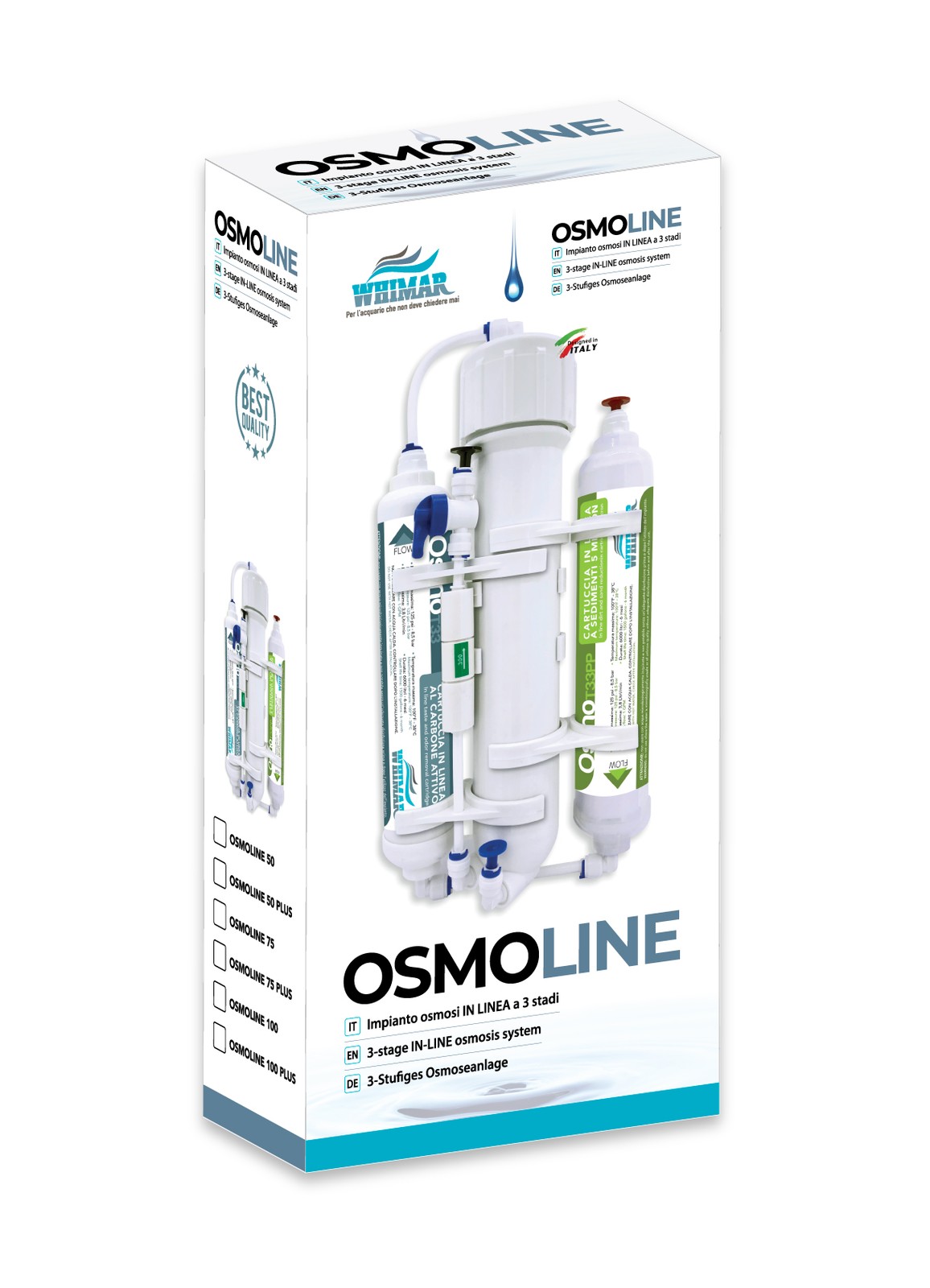 Whimar OsmoLine Plus 50GPD Impianto Osmosi Inversa Acquario Professionale