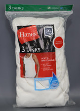 Hanes Men s Tanks A-Shirts 3-Pack Cotton Tagless Soft Breathable Cool Comfort